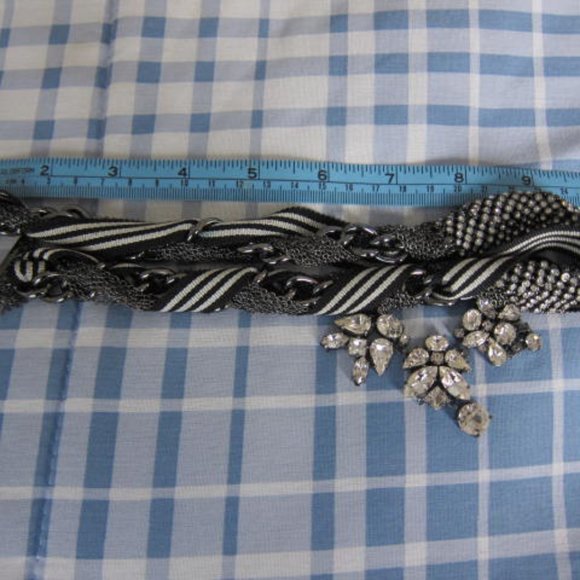 Ann Taylor Rhinestone and Ribbon Necklace - Picture 4 of 4